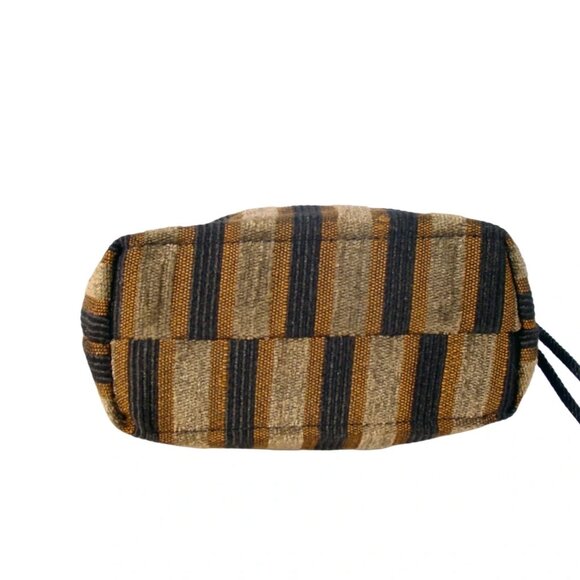 MARUCA Black + Tan Stripe Tapestry Small Crossbody Bag = Made in COLORADO - Picture 6 of 8